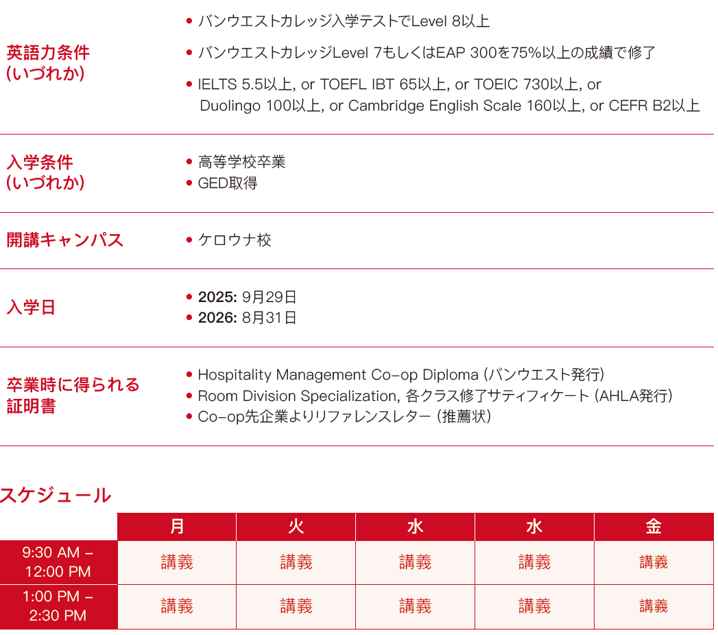 スケジュール表